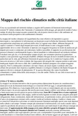 Mappa del rischio climatico nelle citt&agrave; italiane