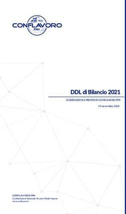 DDL di Bilancio 2021 OSSERVAZIONI E PROPOSTE CONFLAVORO PMI - 23 novembre 2020