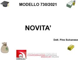 NOVITA' MODELLO 730/2021 - Dott. Pino Sulcanese - Confasi Academy