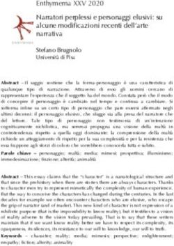 Enthymema XXV 2020 Narratori perplessi e personaggi elusivi: su alcune modificazioni recenti dell'arte narrativa Stefano Brugnolo