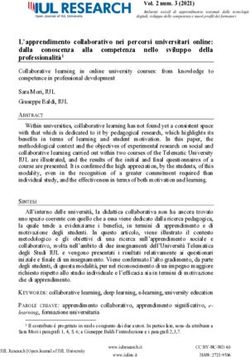 L'apprendimento collaborativo nei percorsi universitari online: dalla sviluppo della professionalit&agrave;1