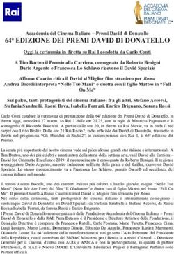 64ª EDIZIONE DEI PREMI DAVID DI DONATELLO