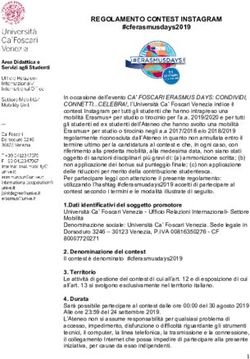 REGOLAMENTO CONTEST INSTAGRAM - #cferasmusdays2019 - Ca' Foscari