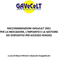 RACCOMANDAZIONI GAVECELT 2021 PER LA INDICAZIONE, L'IMPIANTO E LA ...