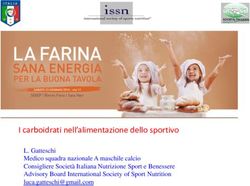 I carboidrati nell'alimentazione dello sportivo - L. Gatteschi Medico squadra nazionale A maschile calcio Consigliere Societ&agrave; Italiana Nutrizione ...