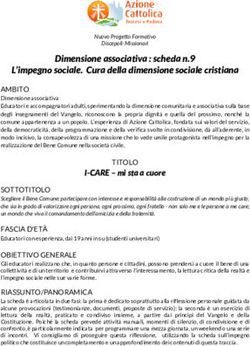 Dimensione associativa : scheda n.9 L'impegno sociale. Cura della dimensione sociale cristiana