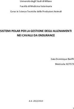 SISTEMI POLAR PER LA GESTIONE DEGLI ALLENAMENTI NEI CAVALLI DA ENDURANCE - Università degli Studi di Milano Facoltà di Medicina Veterinaria Corso ...