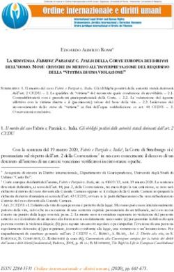 CEDU 1. Il merito del caso Fabris e Parziale c. Italia. Gli obblighi positivi delle autorit&agrave; statali derivanti dallʼart. 2