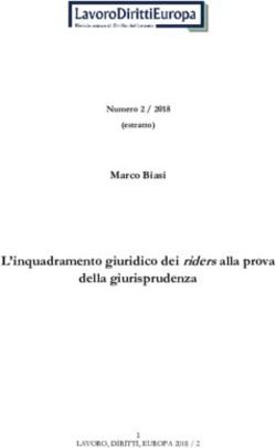 L'inquadramento giuridico dei riders alla prova della giurisprudenza - Marco Biasi