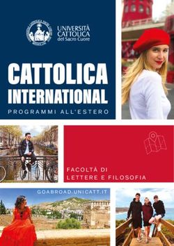 PROGRAMMI ALL'ESTERO FACOLTÀ DI LETTERE E FILOSOFIA