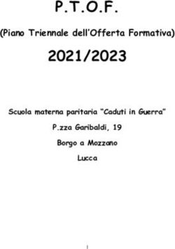 P.T.O.F. 2021/2023 (Piano Triennale dell'Offerta Formativa) - Scuola materna paritaria "Caduti in Guerra" - Istituto Figlie di San Francesco