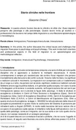 Storie cliniche nelle frontiere - Giacomo Chiara* - Istituto di ...