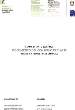 DOCUMENTO DEL CONSIGLIO DI CLASSE - ESAME DI STATO 2020/2021 CLASSE V A Tecnico - SEDE CENTRALE - ISISS ...