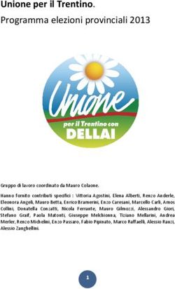 Unione per il Trentino - Programma elezioni provinciali 2013