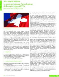 Le quote private con l'introduzione della nuova legge sull'IVA