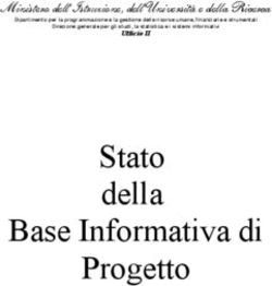 Stato della Base Informativa di Progetto - Ministero dell'Istruzione, dell'Università e della Ricerca