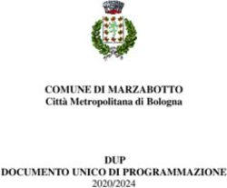 COMUNE DI MARZABOTTO Citt&agrave; Metropolitana di Bologna - DUP DOCUMENTO UNICO DI PROGRAMMAZIONE 2020/2024