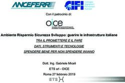 Ambiente Risparmio Sicurezza Sviluppo: guarire le infrastrutture italiane - TRA IL PROMETTERE E IL FARE DATI, STRUMENTI E TECNOLOGIE SPENDERE BENE ...