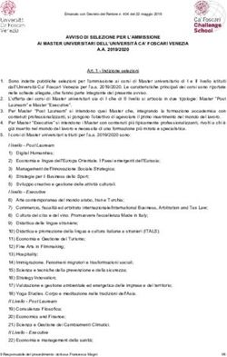 AVVISO DI SELEZIONE PER L'AMMISSIONE AI MASTER UNIVERSITARI DELL'UNIVERSIT&Agrave; CA' FOSCARI VENEZIA A.A. 2019/2020