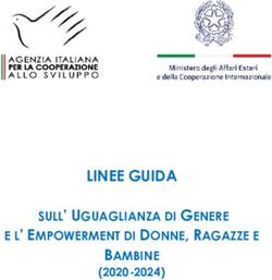 LINEE GUIDA SULL' UGUAGLIANZA DI GENERE E L' EMPOWERMENT DI DONNE, RAGAZZE E BAMBINE