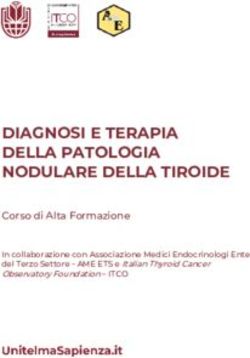 DIAGNOSI E TERAPIA DELLA PATOLOGIA NODULARE DELLA TIROIDE - Corso di Alta Formazione In collaborazione con Associazione Medici Endocrinologi Ente ...
