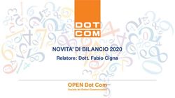 NOVITA' DI BILANCIO 2020 - OPEN Dot Com Relatore: Dott. Fabio Cigna Societ&agrave; dei Dottori Commercialisti - ODCEC Torino
