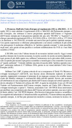 Il nuovo programma spaziale dell'Unione europea e l'istituzione dell'EUSPA - Osorin