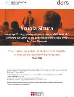 Scuola Sicura Un progetto di screening per contenere la diffusione del contagio da Covid-19 tra gli studenti delle scuole della Regione Piemonte ...