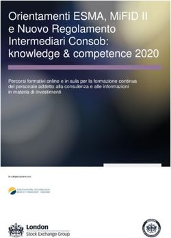 ORIENTAMENTI ESMA, MIFID II E NUOVO REGOLAMENTO INTERMEDIARI CONSOB: KNOWLEDGE & COMPETENCE 2020