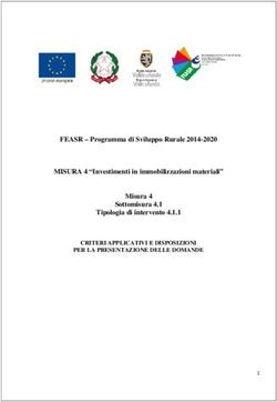 FEASR - Programma di Sviluppo Rurale 2014-2020 MISURA 4 "Investimenti in immobilizzazioni materiali" Misura 4 Sottomisura 4.1 Tipologia di ...