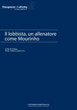 Il lobbista, un allenatore come Mourinho - Management&Lobbying - di Alberto Cattaneo Partner, Cattaneo Zanetto & Co.