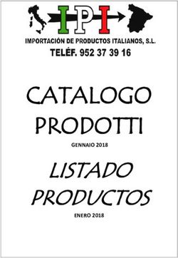 CATALOGO PRODOTTI LISTADO PRODUCTOS - GENNAIO 2018 ENERO 2018