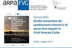 Sintesi dello Studio conoscitivo dei cambiamenti climatici e di alcuni loro impatti in Friuli Venezia Giulia