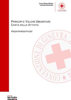 PRINCIPI E VALORI UMANITARI CARTA DELLE ATTIVITÀ - #sipartedaiprincipi