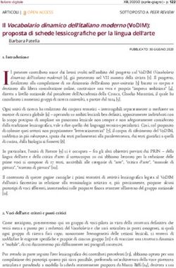 Proposta di schede lessicografiche per la lingua dell'arte