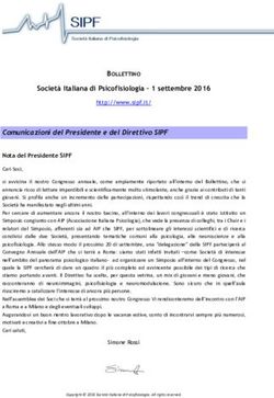 BOLLETTINO Società Italiana di Psicofisiologia - 1 settembre 2016 - Società Italiana di Psicofisiologia
