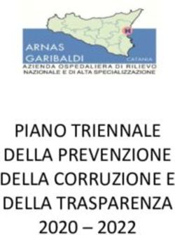 PIANO TRIENNALE DELLA PREVENZIONE DELLA CORRUZIONE E DELLA TRASPARENZA