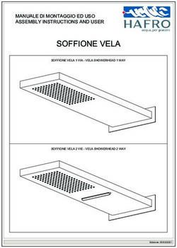 SOFFIONE VELA MANUALE DI MONTAGGIO ED USO ASSEMBLY INSTRUCTIONS AND USER - Gruppo Geromin