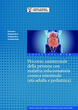 Percorso assistenziale della persona con malattia infiammatoria cronica intestinale (età adulta e pediatrica) - Percorso Diagnostico Terapeutico ...