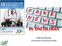 IN ONCOLOGIA Fabrizio Nicolis - Presidente Fondazione AIOM