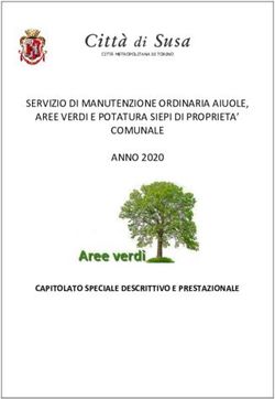 Citt di Susa SERVIZIO DI MANUTENZIONE ORDINARIA AIUOLE, AREE VERDI E POTATURA SIEPI DI PROPRIETA' COMUNALE ANNO 2020 - Citt&agrave; di Susa