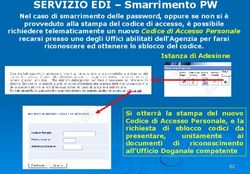 SERVIZIO EDI - Smarrimento PW