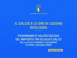IL CALCIO E LE ORE DI LEZIONE - 2019/2020 PROGRAMMA DI VALORIZZAZIONE DEL RAPPORTO TRA SCUOLA E CALCIO - VALORINRETE