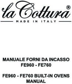 MANUALE FORNI DA INCASSO FE960 - FE760 FE960 - FE760 BUILT-IN OVENS MANUAL
