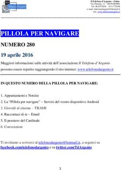 PILLOLA PER NAVIGARE NUMERO 280 - 19 aprile 2016 - Telefono d'Argento