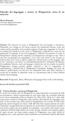 Filosofia del linguaggio e musica in Wittgenstein: storia di un intreccio