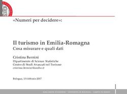 Il turismo in Emilia-Romagna - Cosa misurare e quali dati "Numeri per decidere": Assemblea legislativa ...