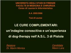 LE CURE COMPLEMENTARI: un'indagine conoscitiva e un'esperienza di dog-therapy nell'A.S.L. 3 di Pistoia
