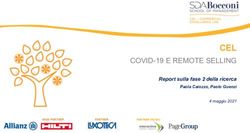 CEL COVID-19 E REMOTE SELLING - Report sulla fase 2 della ricerca - SDA Bocconi