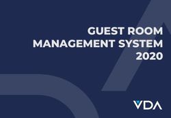 GUEST ROOM MANAGEMENT SYSTEM 2020 - VDA Group